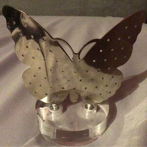 Silver Butterfly Decorative Piece